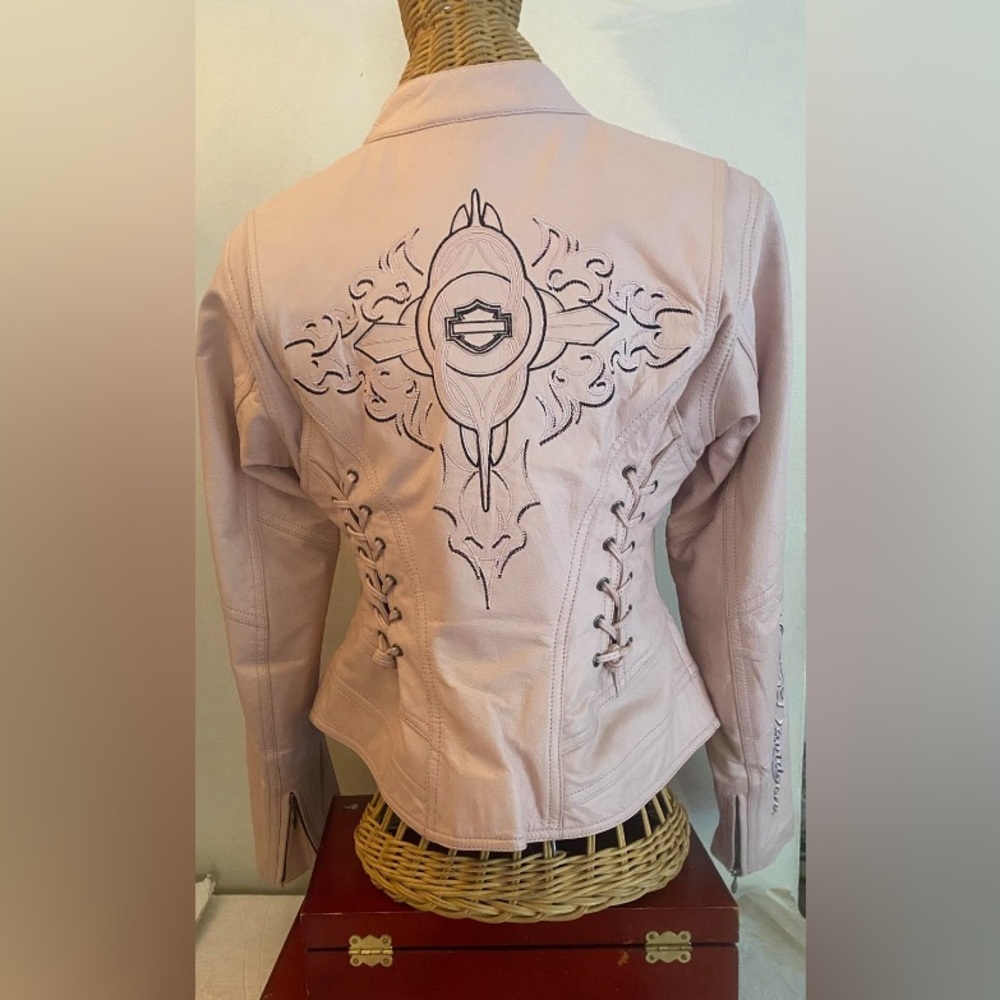 Harley Davidson Pink Corisma Coset Leather Jacket